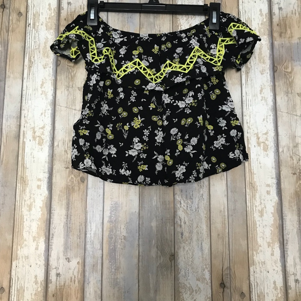 Art class girls floral strapless top | S